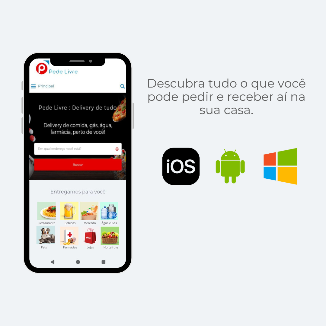 e faça seu pedido on-line